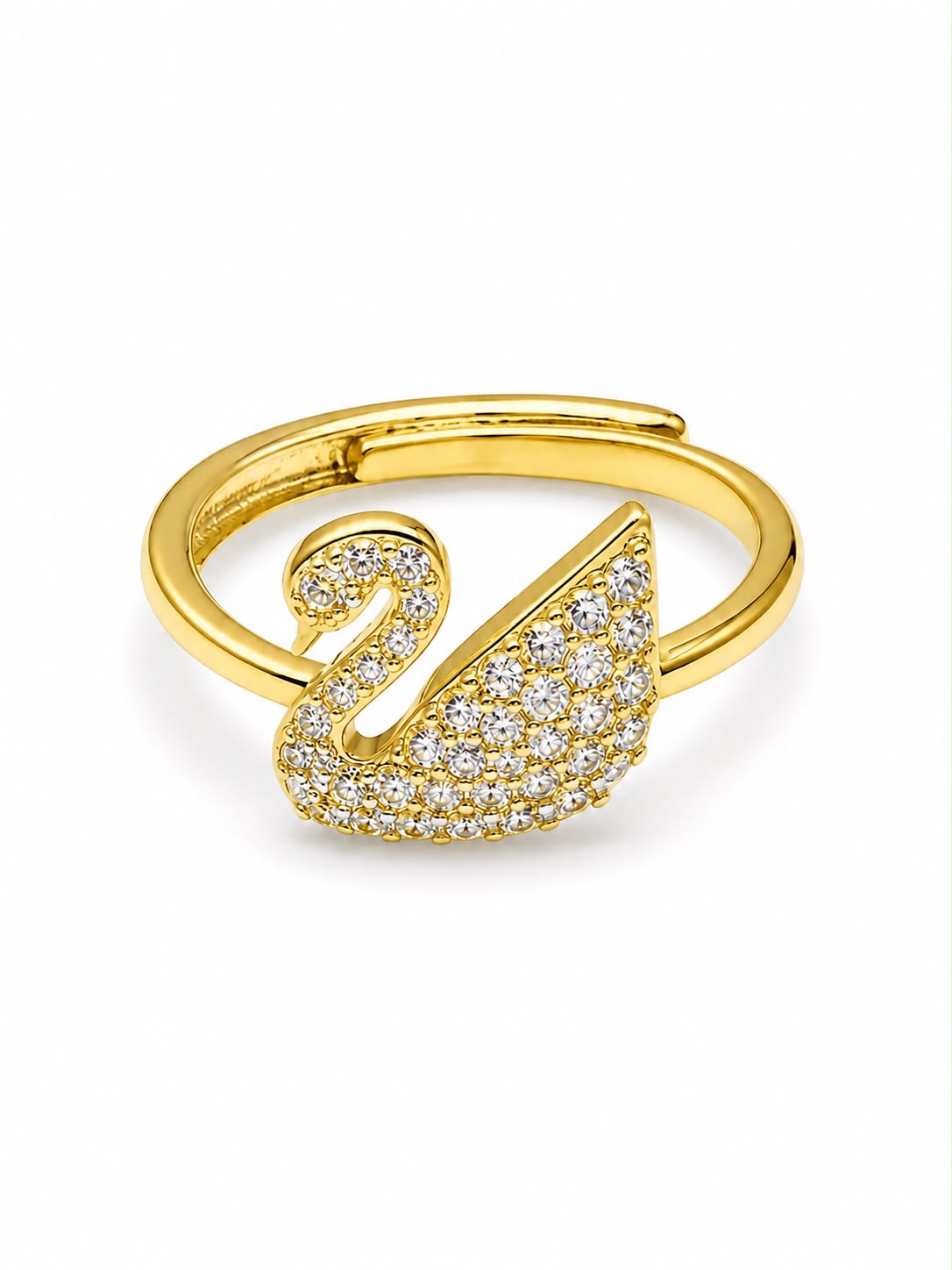 Swaroviski (Small SWAN) Gold Ring (FREESIZE)