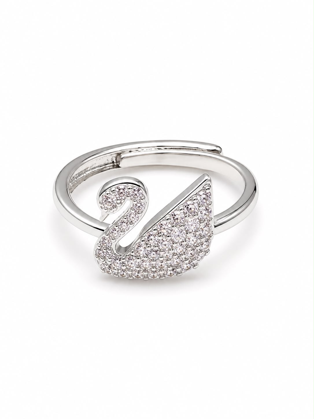 Swaroviski (Small SWAN) Silver Ring (FREESIZE)