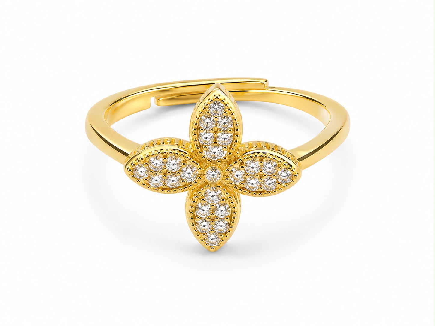 Leave Style Van Cleef Ring (FREESIZE)
