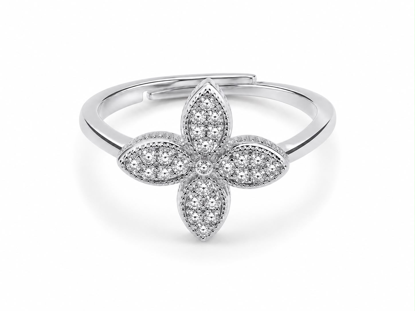 Leave Style Van Cleef Ring (FREESIZE)