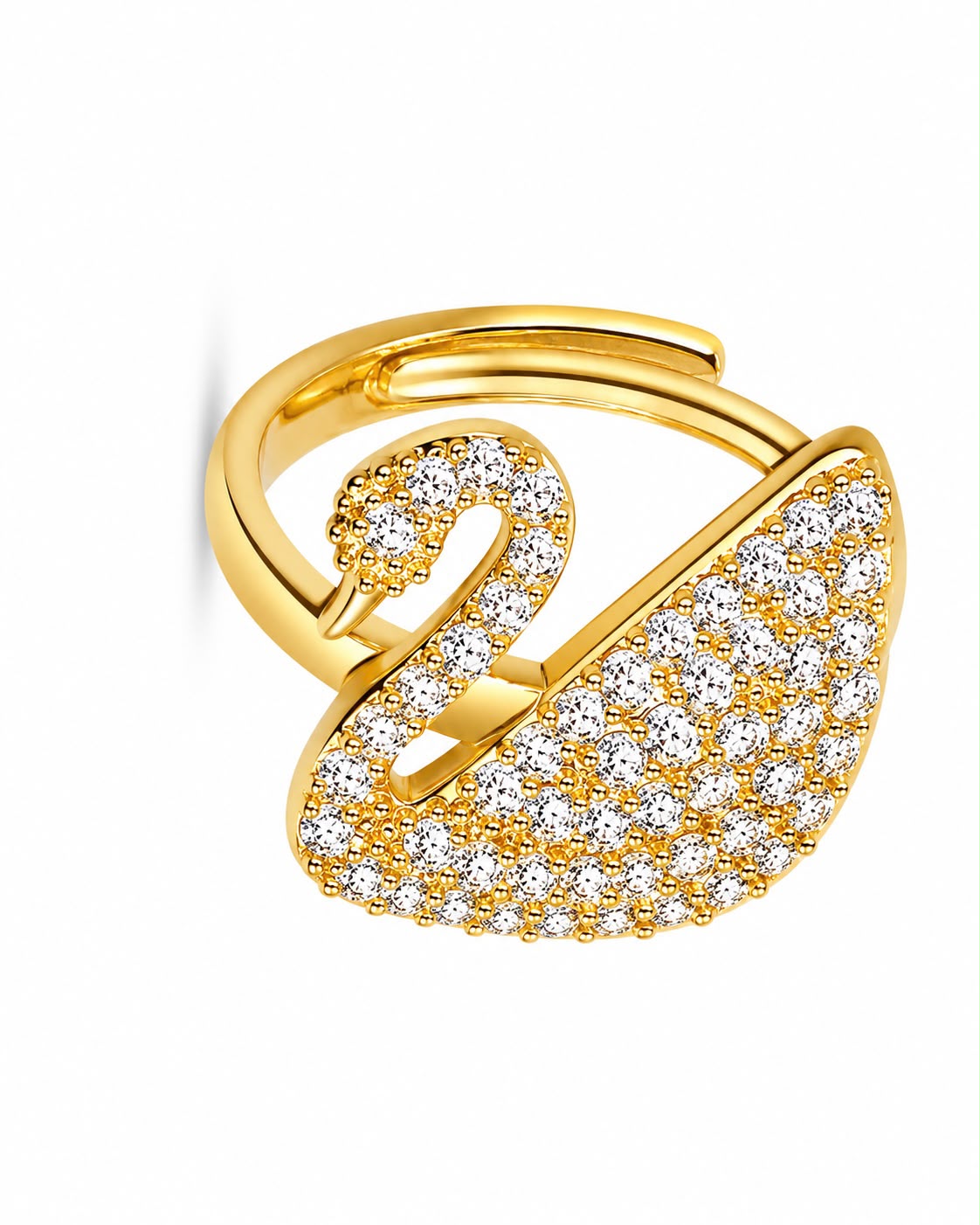 Swaroviski (BIG SWAN) Gold Ring (FREESIZE)