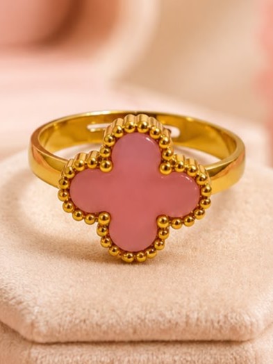 Pink Blossom Clover Van Cleef Ring(FREESIZE)